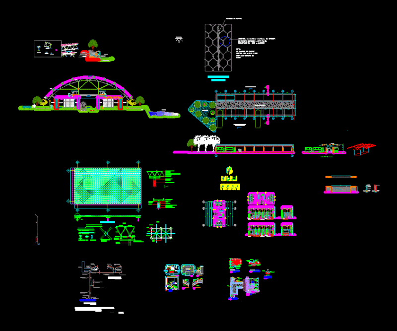 Various Details Of Rail Terminal DWG Detail for AutoCAD