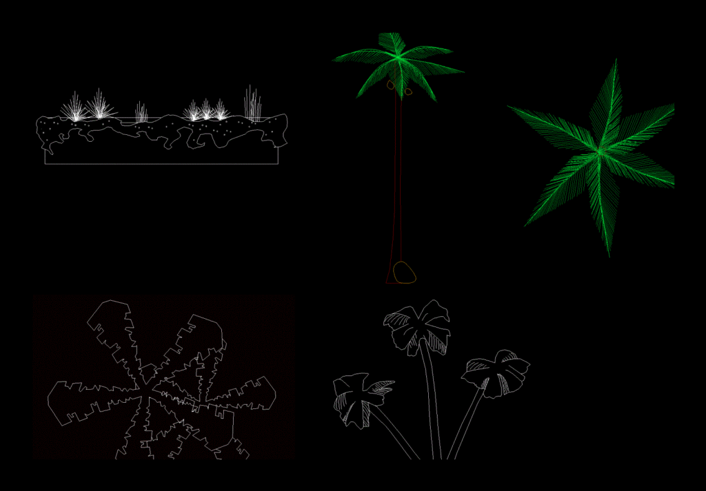 Trees and Shrubs 2D DWG Block for AutoCAD
