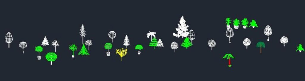 Vegetation 3D DWG Model for AutoCAD