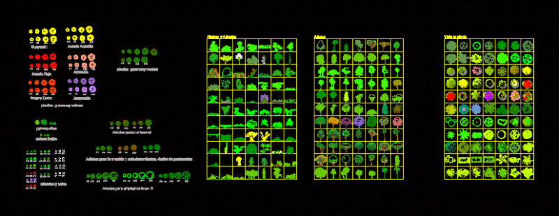 Vegetation DWG Plan for AutoCAD