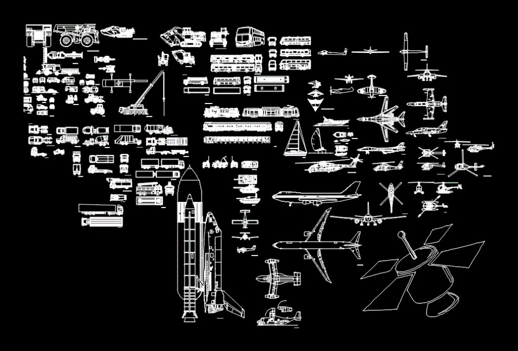 Vehicles DWG Block for AutoCAD