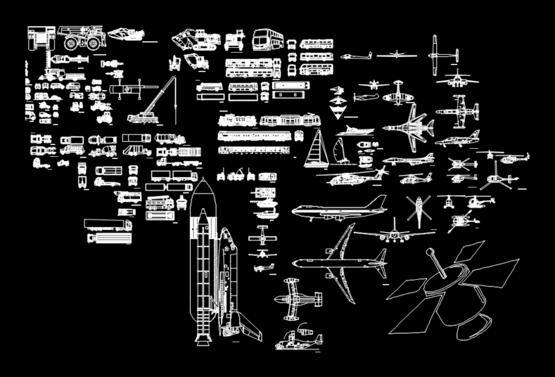 Vehicles DWG Block for AutoCAD