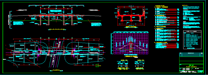 Vehicular Bridge (A) DWG Section for AutoCAD