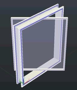 Vertical Tilt Window – 3D DWG Model for AutoCAD