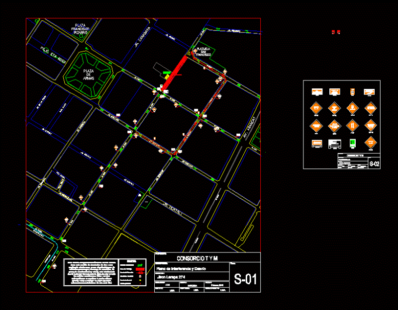 Via Plane Intrferencia DWG Block for AutoCAD