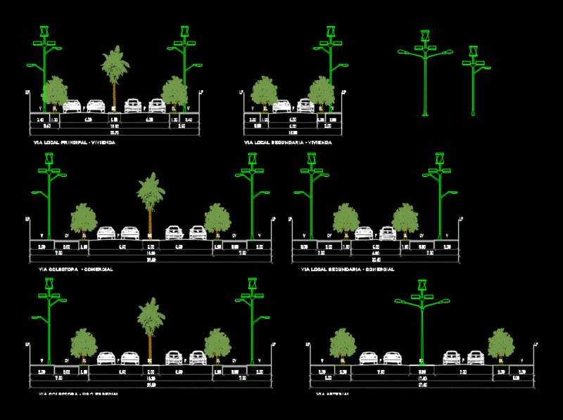 Vias Profile DWG Block for AutoCAD