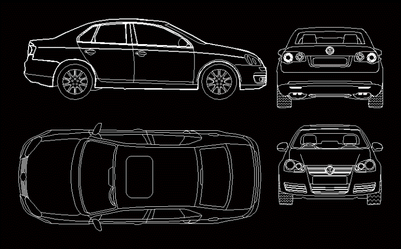 Vw Bora DWG Plan for AutoCAD