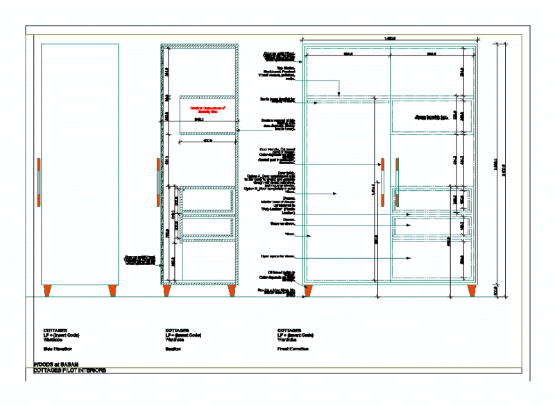 Wardrobe DWG Plan for AutoCAD