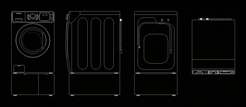 Washer Samsung Modwf20h5700ap DWG Block for AutoCAD • Designs CAD