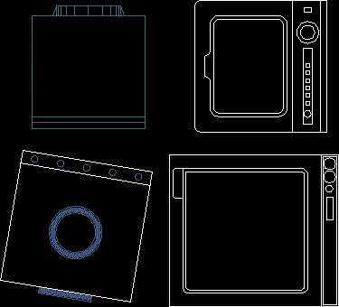 Washing Machine Dwg Block For Autocad Designs Cad