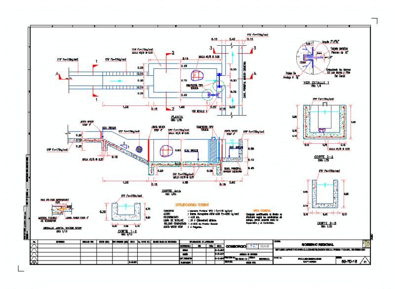 Well Hydraulic Dissipation DWG Detail for AutoCAD