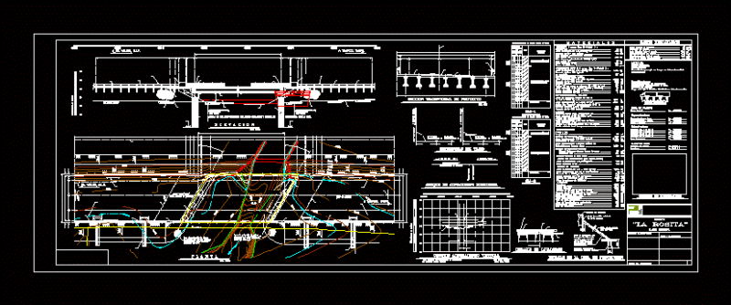 Wide Bridge DWG Plan for AutoCAD