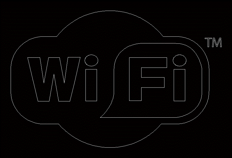 Wifi Logo 2D DWG Elevation for AutoCAD