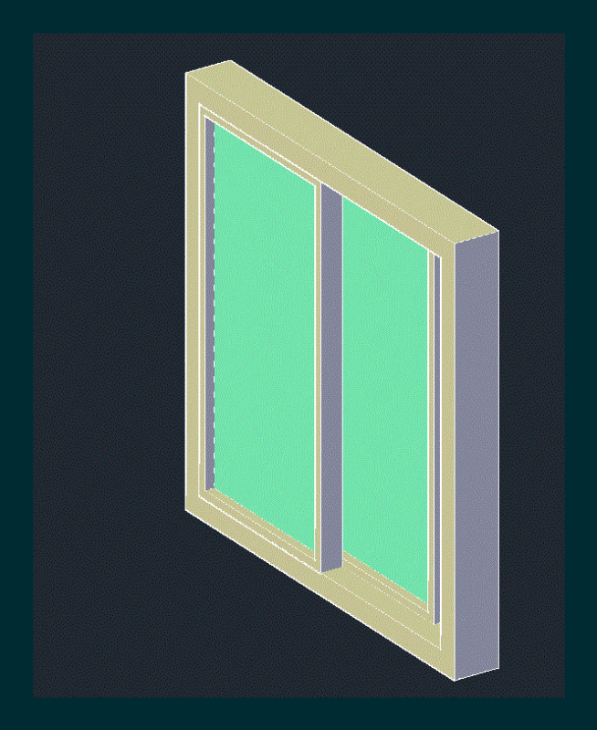 Window 100 X 100 DWG Detail for AutoCAD