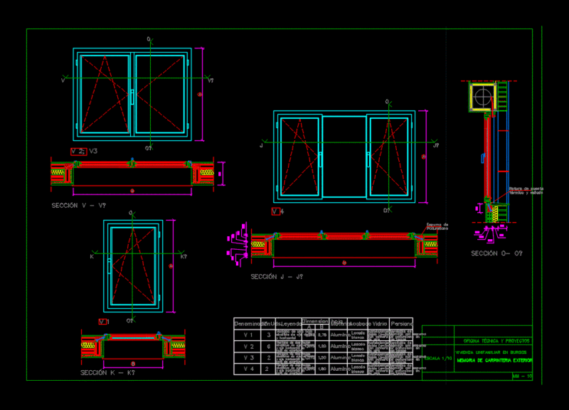 Window DWG Detail for AutoCAD