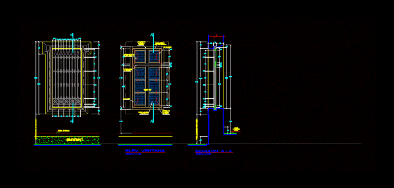 Window – Grid Iron DWG Block for AutoCAD