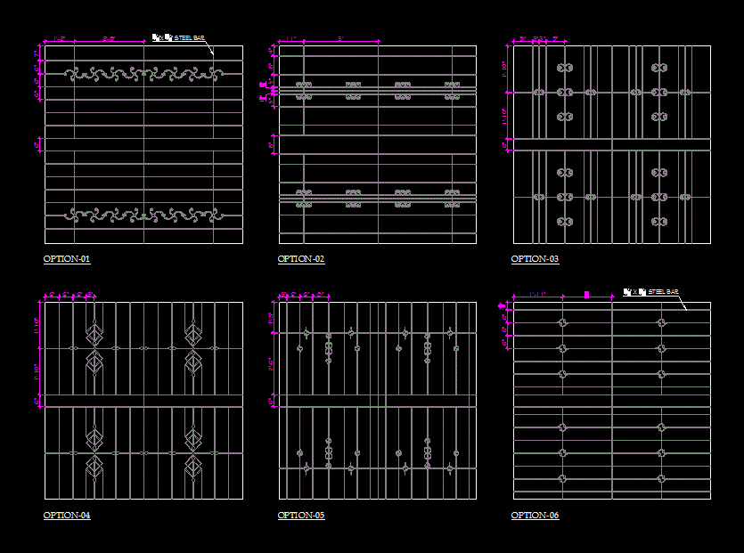 Window Grill DWG Block for AutoCAD • Designs CAD