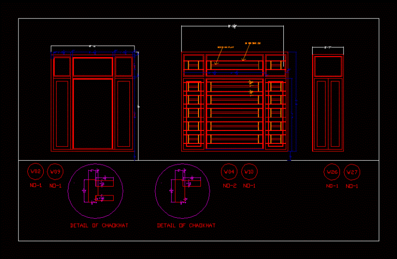 Window Grill DWG Block for AutoCAD