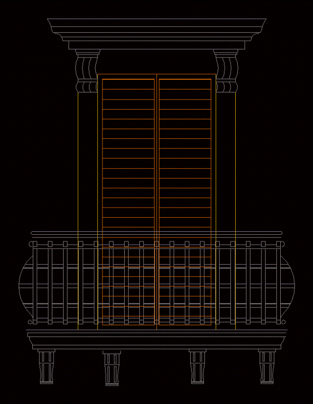 Window Moldings – Balcony Flat Drawing 2D DWG Block for AutoCAD