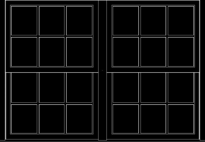 Windows Elevation DWG Detail for AutoCAD