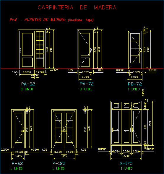 Wood Door DWG Detail for AutoCAD • Designs CAD