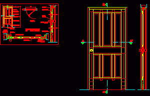 Wood Door DWG Detail for AutoCAD
