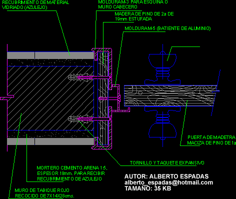 Wood Door And Aluminium Frame Detail DWG Detail for AutoCAD â€¢ Designs CAD