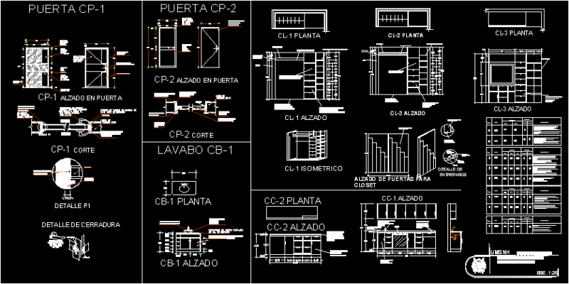 Wood Doors DWG Detail for AutoCAD