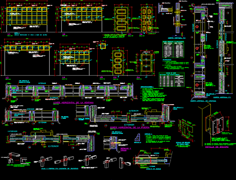 Wood Doors And Windows Details DWG Detail for AutoCAD