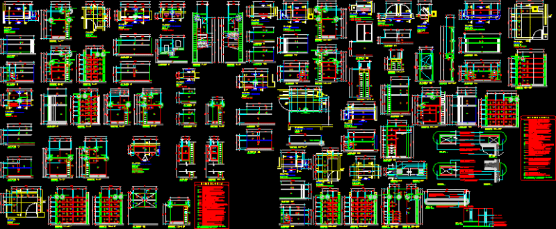 Wood Doors And Windows – Details DWG Detail for AutoCAD