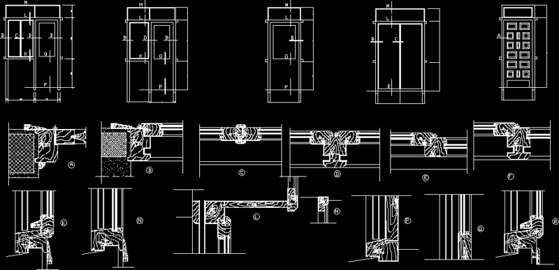Wood Doors Details DWG Detail for AutoCAD