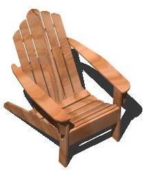 Adirondack Chair 3D DWG Model for AutoCAD • DesignsCAD