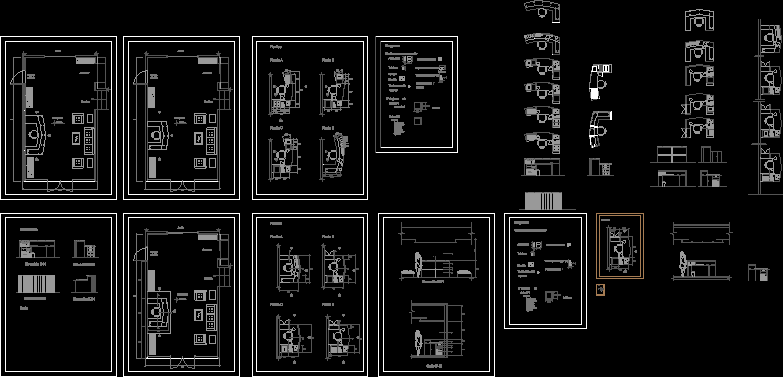Wooden Reception Furniture DWG Elevation for AutoCAD • Designs CAD