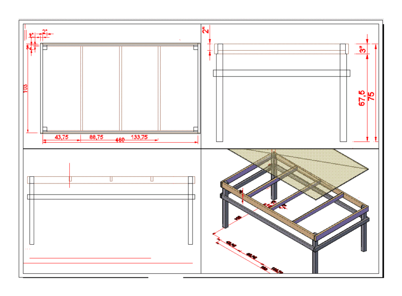 Wooden Table Mesa DWG Block for AutoCAD