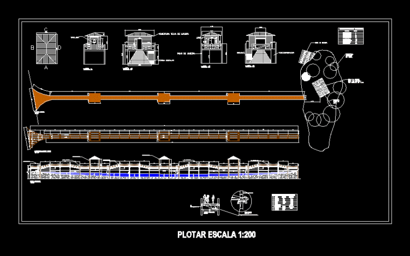 Wooden Bridge DWG Detail for AutoCAD