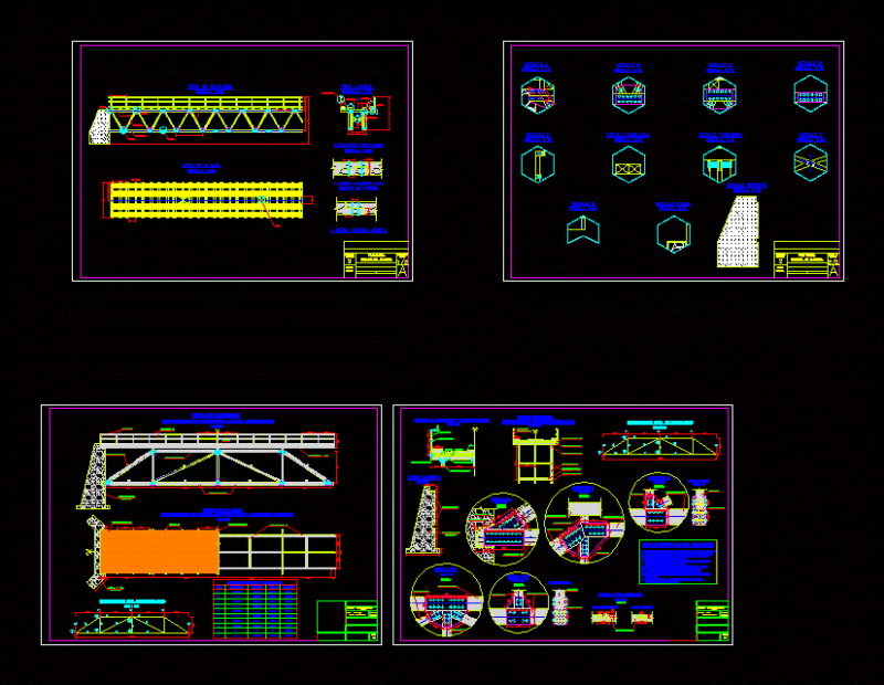 Wooden Bridge DWG Detail for AutoCAD