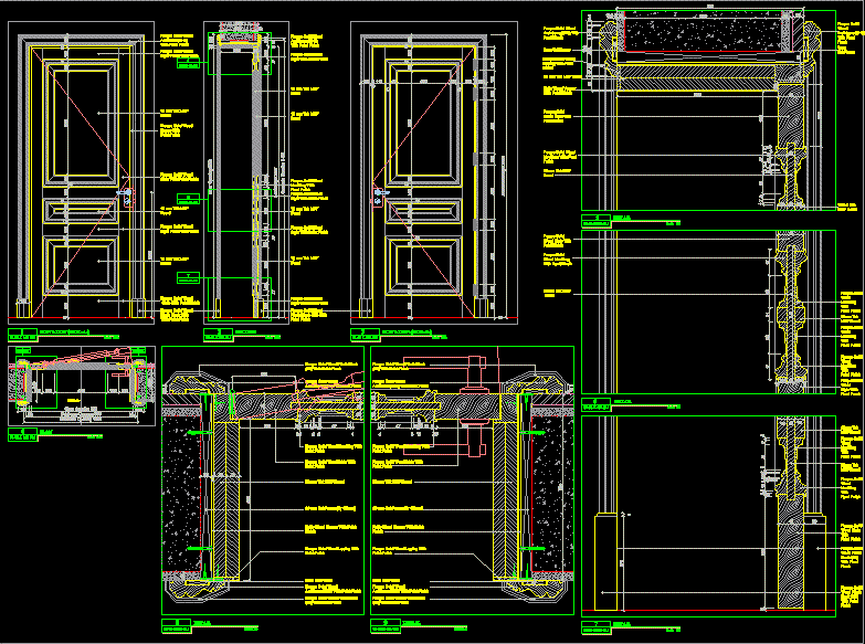 Wooden Door DWG Detail for AutoCAD • Designs CAD