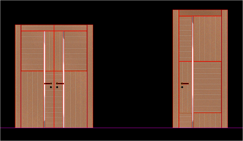 Wooden Door DWG Block for AutoCAD