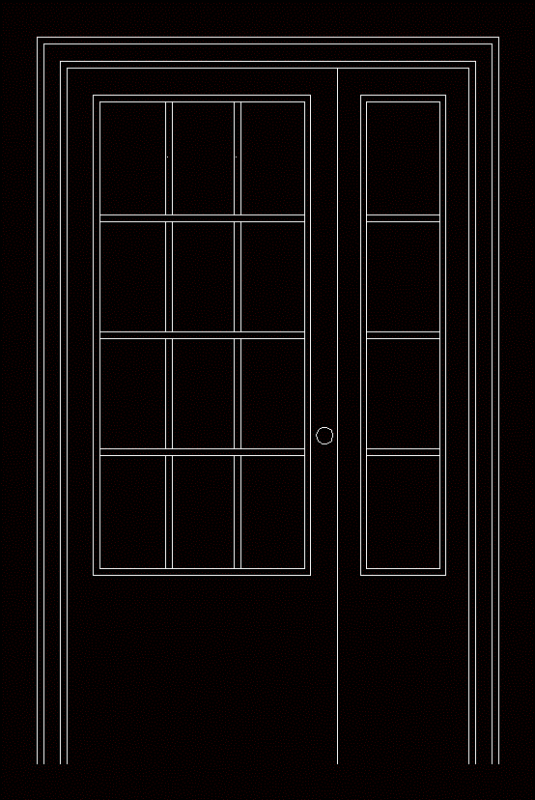 Wooden Door DWG Block for AutoCAD