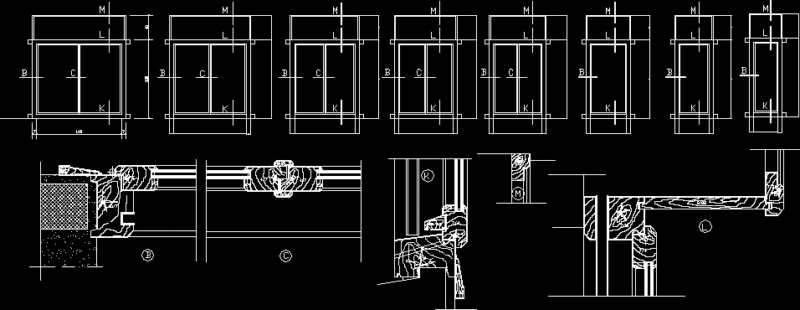 Wood Windows Details DWG Detail for AutoCAD