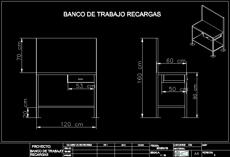 Work Bench DWG Block for AutoCAD • Designs CAD