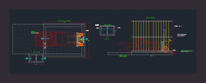 Workshop For Trucks DWG Block for AutoCAD