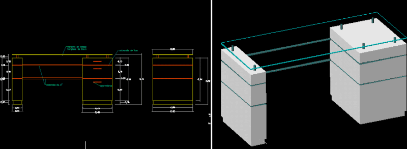 Writing-Desk DWG Block for AutoCAD