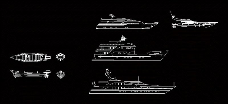 Yatch DWG Block for AutoCAD