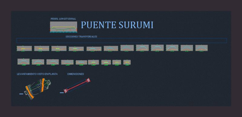 Zaraga Bridge – Surumi DWG Section for AutoCAD