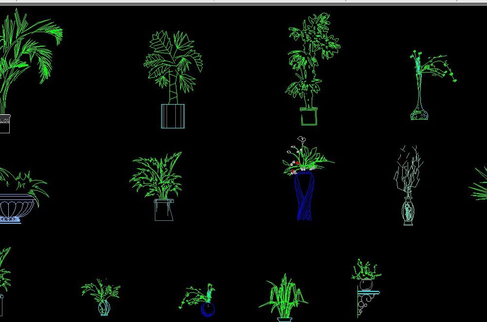 Dwg цветы в плане