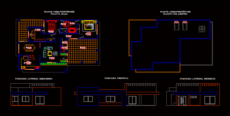 203 M2 House DWG Block for AutoCAD