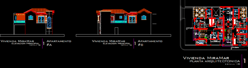 2 Apartments Project In Miramar DWG Full Project for AutoCAD