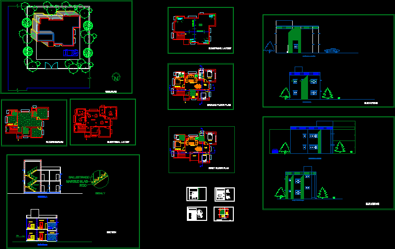 2 Bhk House DWG Section For AutoCAD Designs CAD