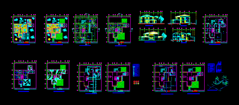 2 Level Detached House DWG Detail for AutoCAD